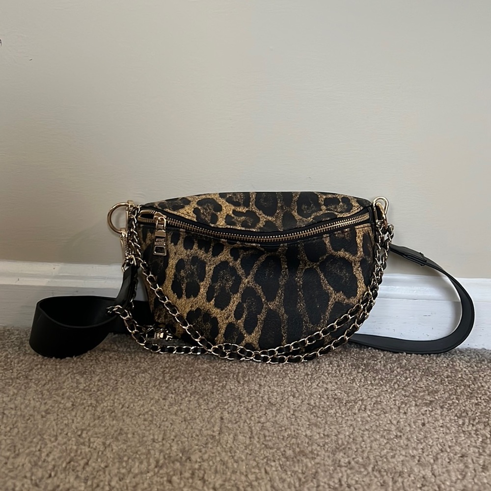 Steve Madden Leopard Fanny Pack Cross Body Bag